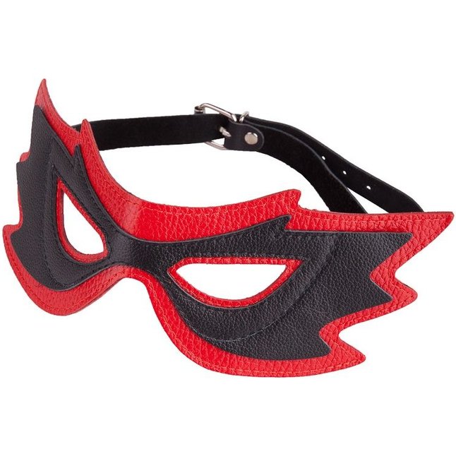 Чёрно-красная маска с прорезями для глаз - BDSM accessories