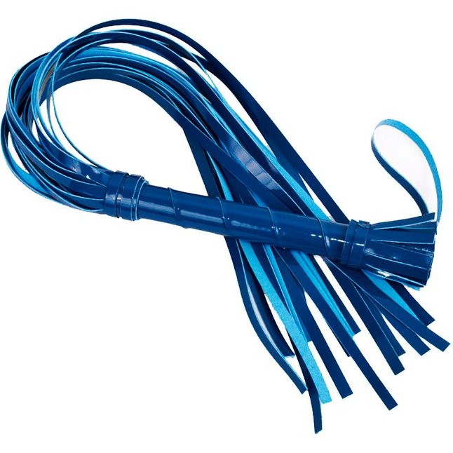 Голубая плеть-многохвостка - 65 см - BDSM accessories. Фотография 2.