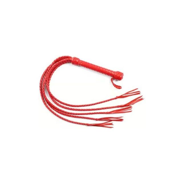 Пятихвостная красная плеть - 70 см - BDSM accessories