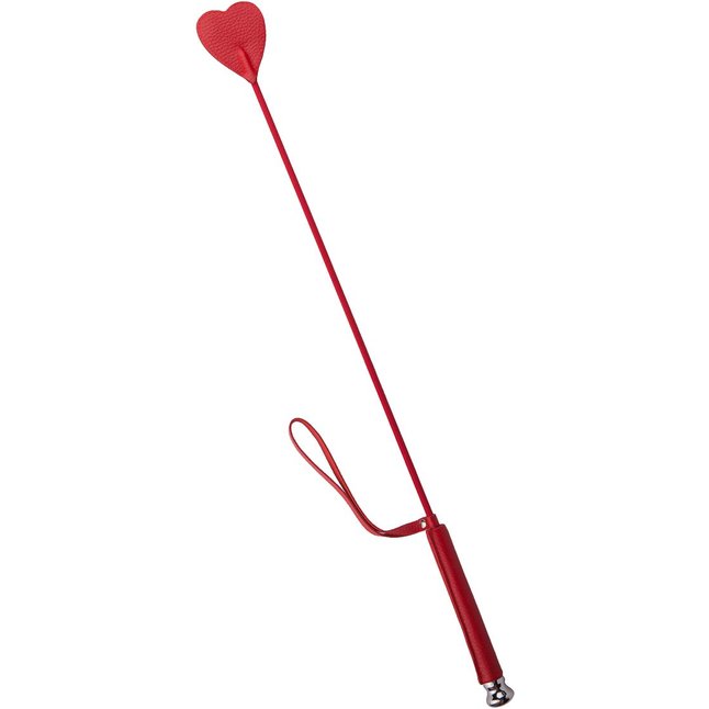 Красный стек с наконечником-сердечком - 70 см - BDSM accessories