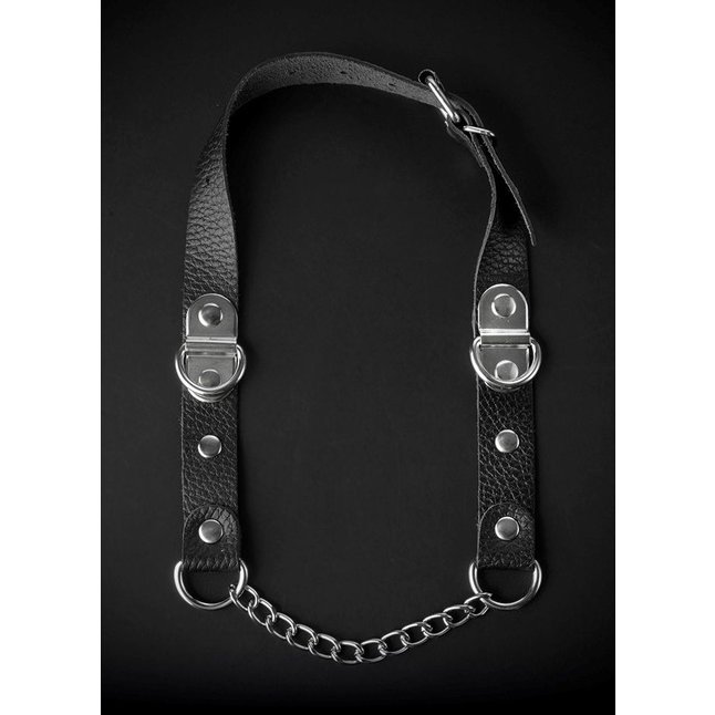 Чёрный кляп с цепочкой - BDSM accessories