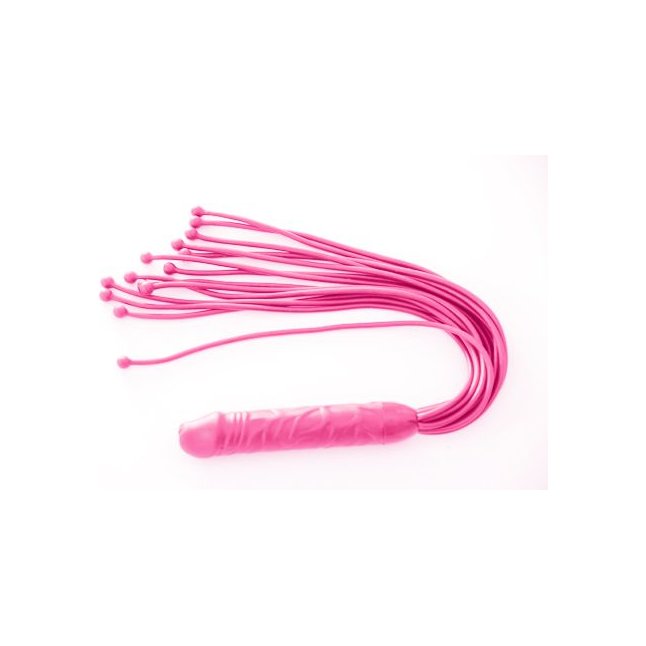 Розовая мини-плеть Ракета - 50 см - BDSM accessories