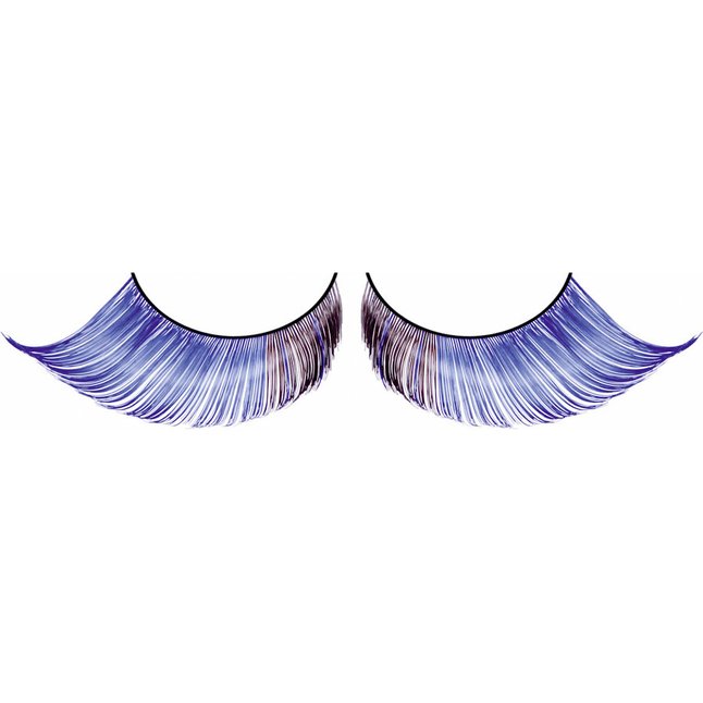 Светло-синие завитые ресницы-перья - Eyelashes Collection