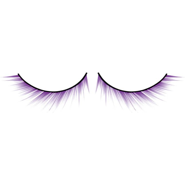 Асимметричные фиолетовые ресницы Deluxe - Eyelashes Collection
