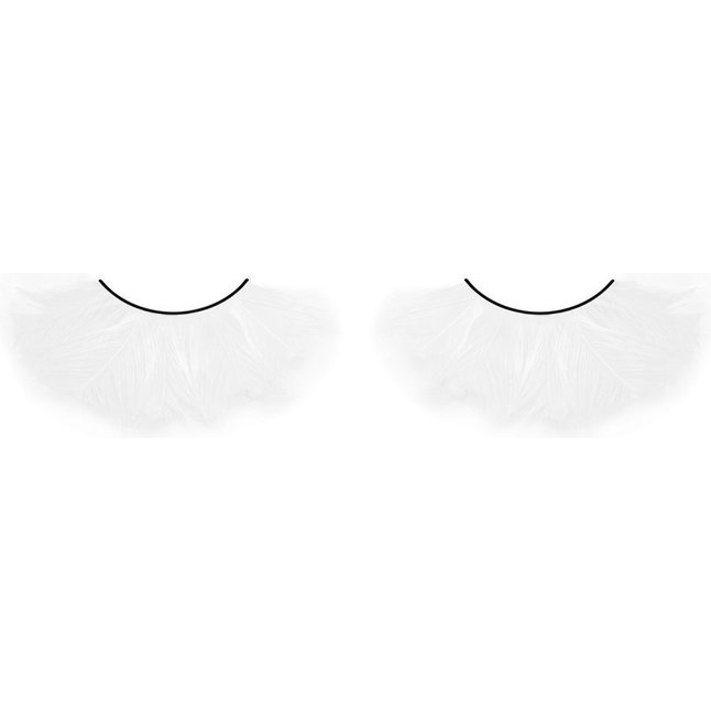 Белые пушистые ресницы-перья - Eyelashes Collection