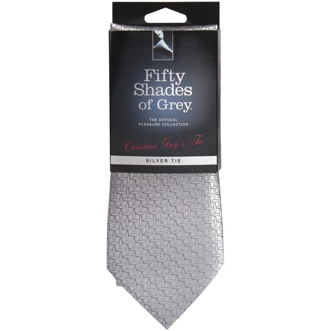 Фиксация в виде серебристого галстука Christian Grey’s Silver Tie - Fifty Shades of Grey. Фотография 2.