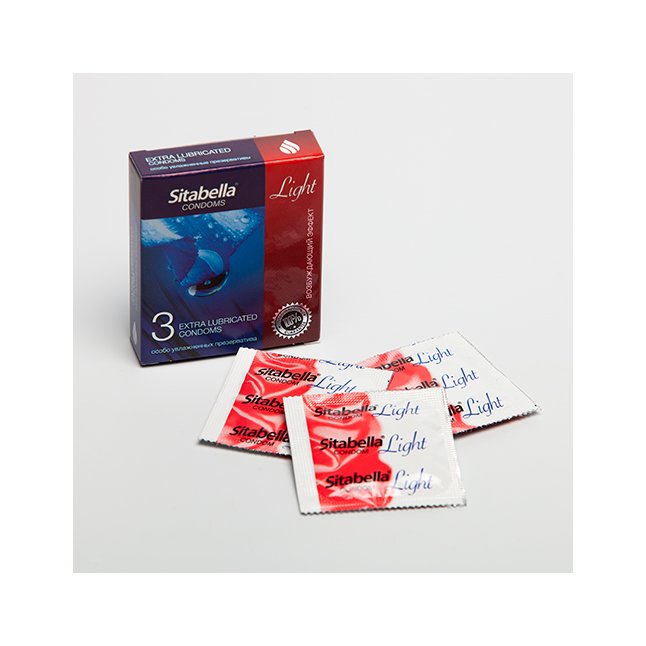 Особо увлажнённые презервативы Sitabella Light с возбуждающим эффектом - 3 шт - Sitabella condoms
