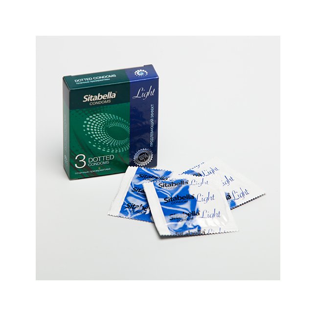 Презервативы Sitabella Light с продлевающим эффектом и точками - 3 шт - Sitabella condoms