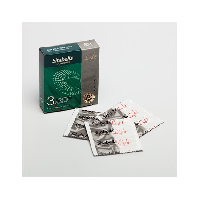 Презервативы Sitabella Light с точками - 3 шт - Sitabella condoms