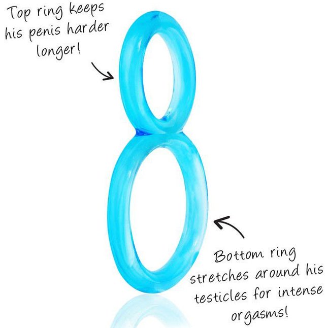 Голубое двухпетельное кольцо Ofinity. Фотография 3.