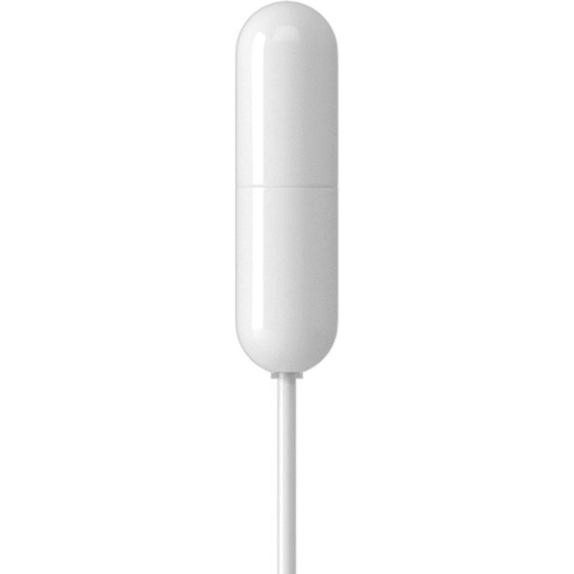Белая вибропуля с шнуром питания USB - ISex. Фотография 2.