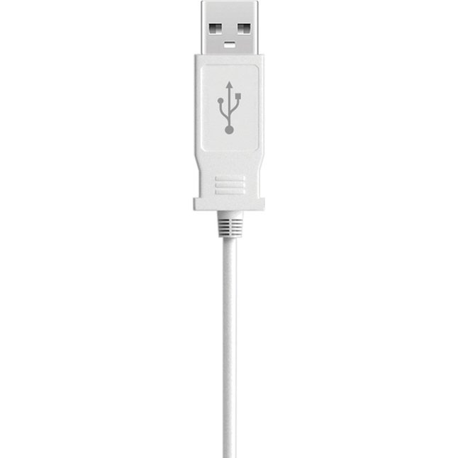 Белая вибропуля с шнуром питания USB - ISex. Фотография 3.