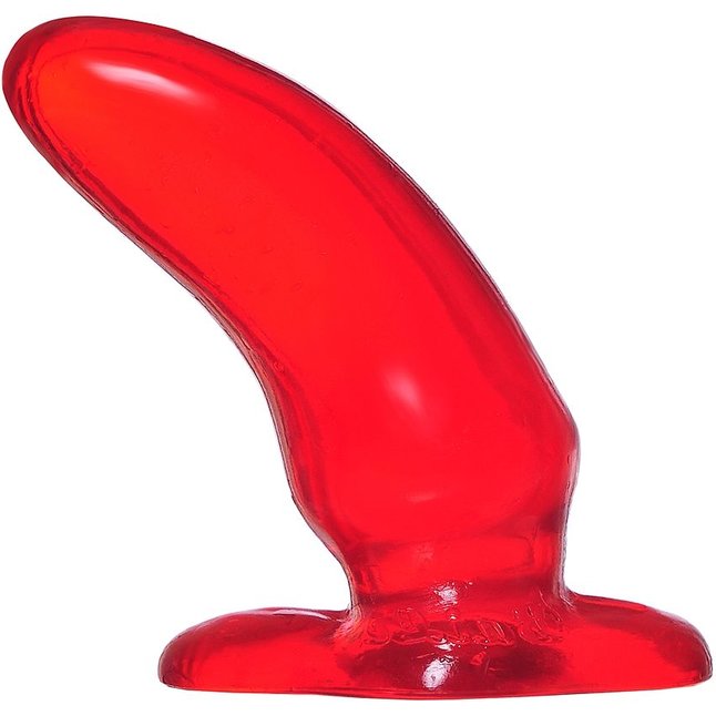 Красная анальная пробка с присоской - 11,5 см