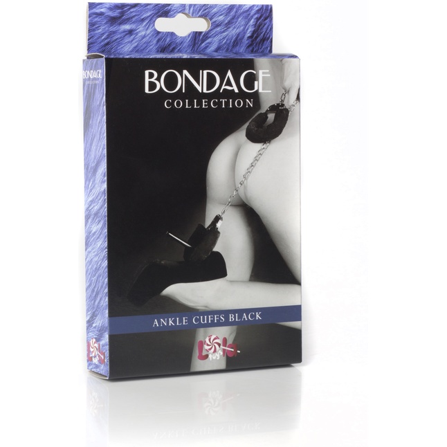 Чёрные меховые оковы на ноги BONDAGE - Bondage Collection. Фотография 3.