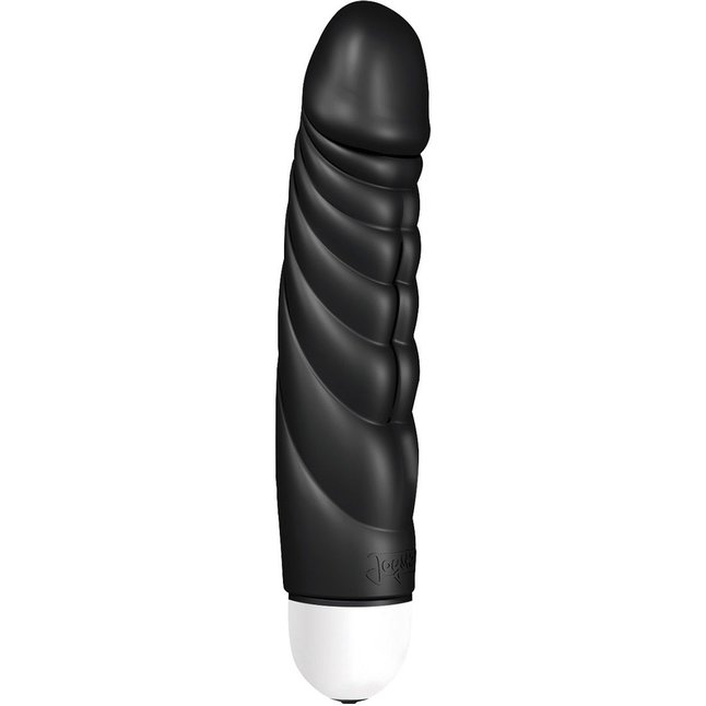 Чёрный рельефный вибромассажёр Mr. Big Comfort - 18,4 см