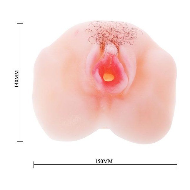Нежная вагина-мастурбатор с вибрацией и пультом управления. Фотография 4.