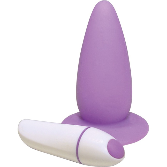 Фиолетовая анальная вибровтулка Smile - 10 см - Smile