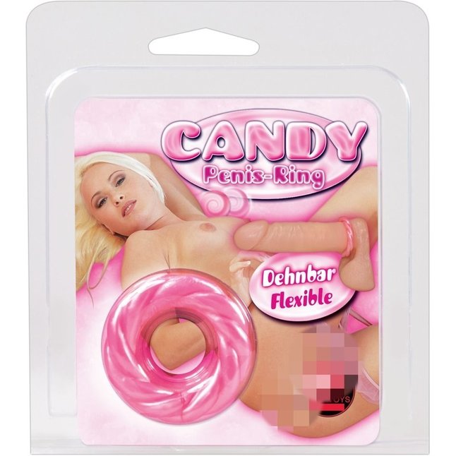 Розовое эрекционное кольцо CANDY - You2Toys. Фотография 2.