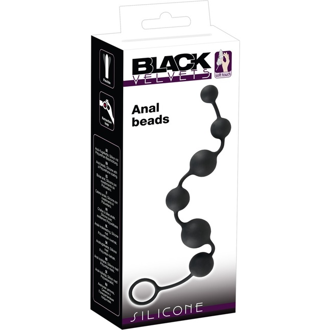 Анальная цепочка Black Velvets Anal Beads - 40 см - You2Toys. Фотография 4.