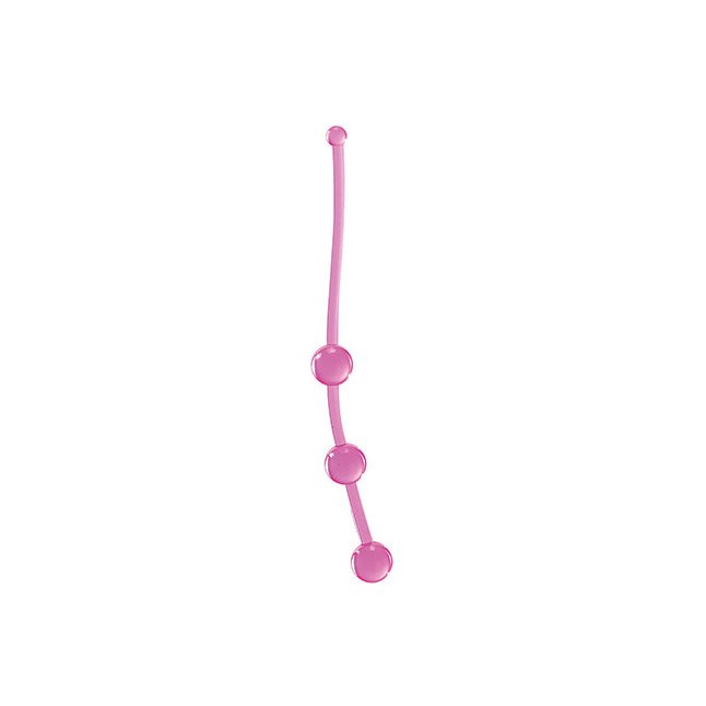 Розовая анальная цепочка JAMMY JELLY ANAL 3 BEADS PINK - 15 см - Jammy Jelly Anal