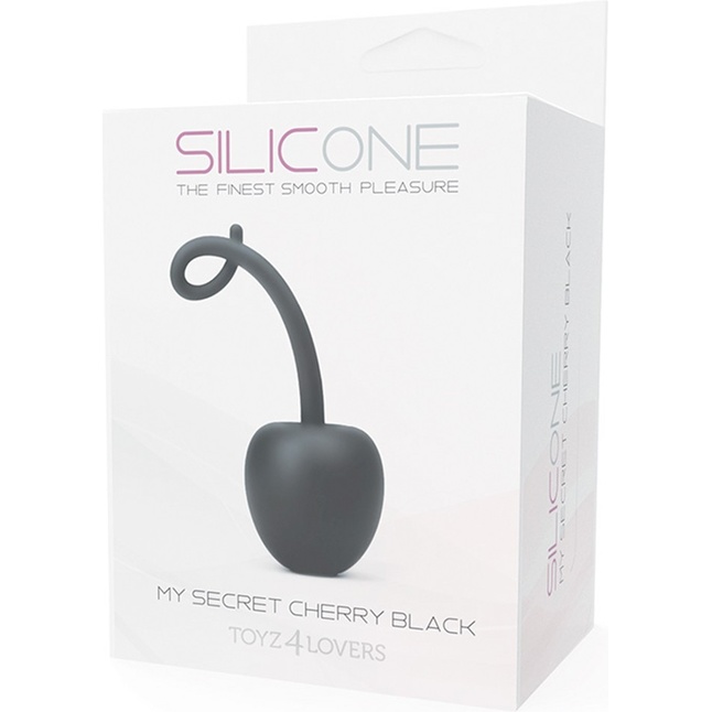 Чёрный анальный стимулятор SILICONE MY SECRET CHERRY - 11 см - Silicone. Фотография 2.