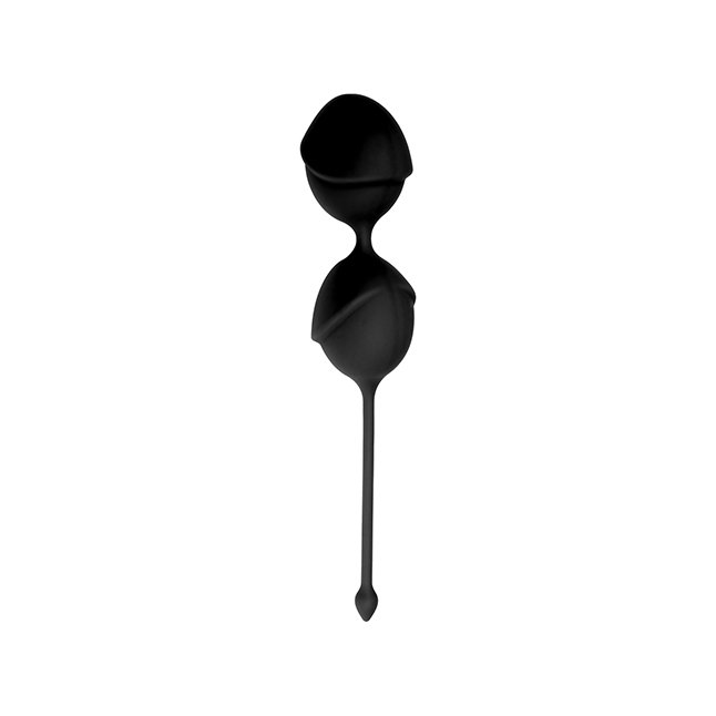 Чёрные вагинальные шарики DELIGHT PUSSY LICHEE SILICONE - Silicone