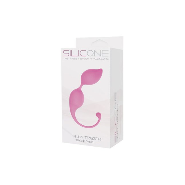 Розовые вагинальные шарики TRIGGER SILICONE PINKY - Silicone. Фотография 2.