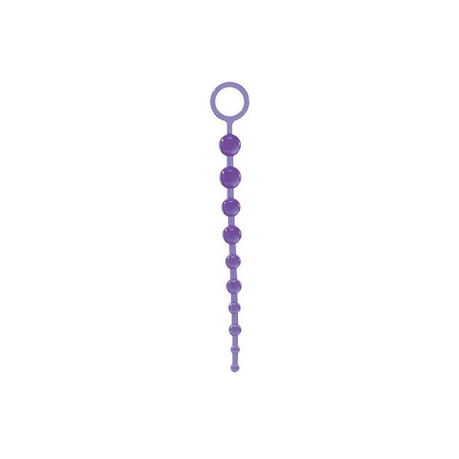 Фиолетовая анальная цепочка с 10 шариками JAMMY JELLY ANAL 10 BEADS - 32 см - Jammy Jelly Anal
