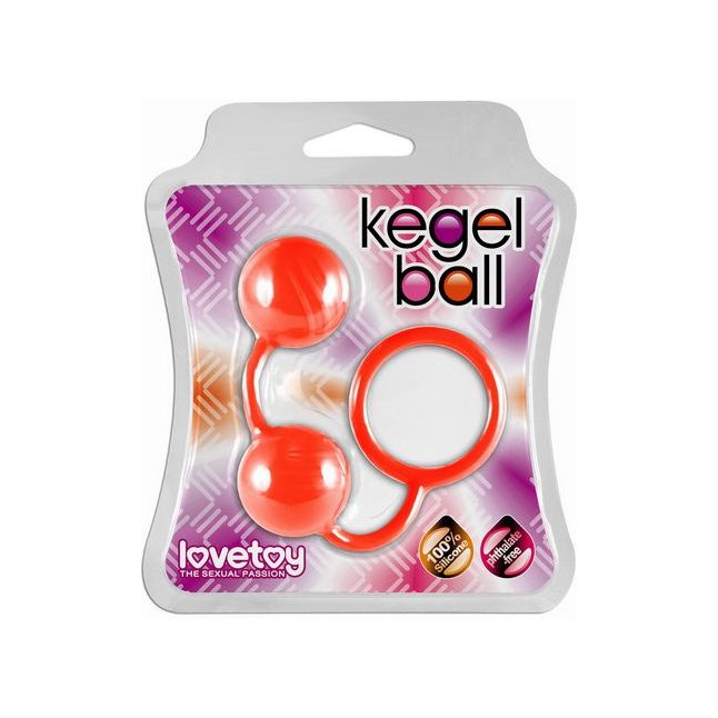 Оранжевые вагинальные шарики Kegel Ball. Фотография 2.