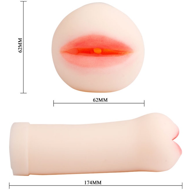 Набор из 3-х мастурбаторов (вагина, ротик и анус) с вибрацией. Фотография 2.