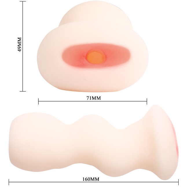 Набор из 3-х мастурбаторов (вагина, ротик и анус) с вибрацией. Фотография 3.