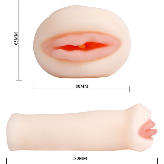 Набор из 3-х мастурбаторов (вагина, ротик и анус) с вибрацией. Фотография 4.