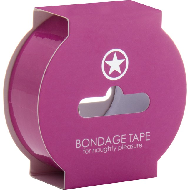 Розовая лента Non Sticky Bondage Tape - 17,5 м - Ouch!