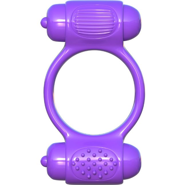 Фиолетовое эрекционное кольцо с 2 виброэлементами Magic Touch Couples Ring - Fantasy C-Ringz. Фотография 2.