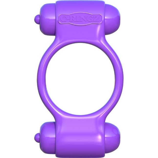 Фиолетовое эрекционное кольцо с 2 виброэлементами Magic Touch Couples Ring - Fantasy C-Ringz. Фотография 3.