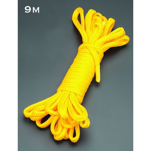 Желтая веревка для связывания - 9 м - BDSM accessories