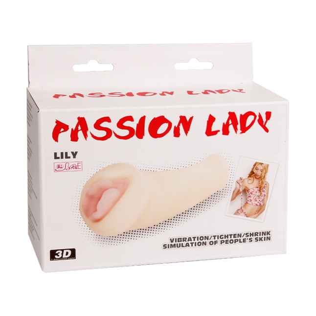 Вибрирующий мастурбатор-вагина с нежными губками Lily - 18 см. Фотография 5.