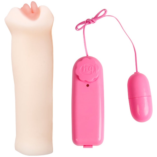 Вибрирующий мастурбатор-вагина с нежными губками Lily - 18 см