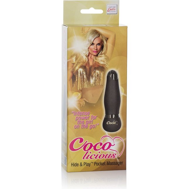 Чёрный мини-вибромассажер Coco Licious Hide Play Pocket Massagers - 9 см - Coco Licious. Фотография 2.