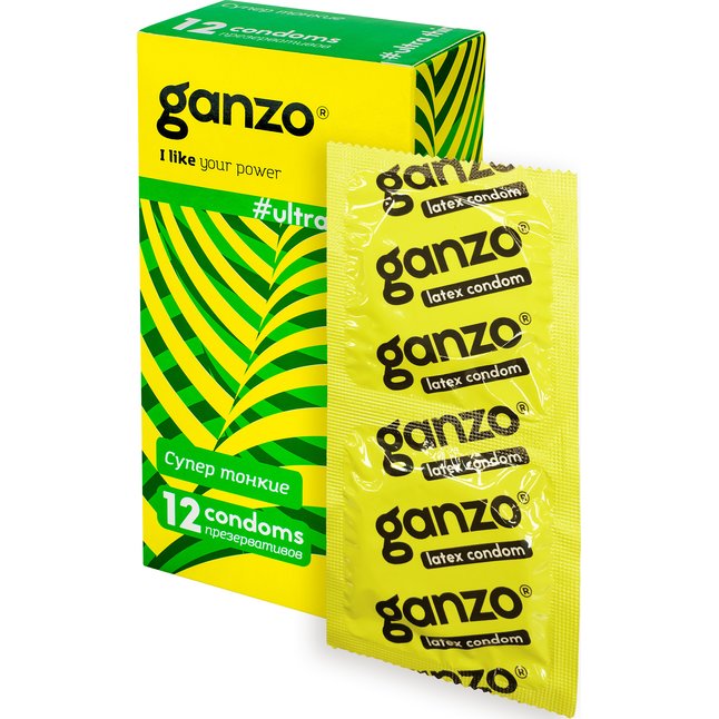 Ультратонкие презервативы Ganzo Ultra thin - 12 шт. Фотография 2.