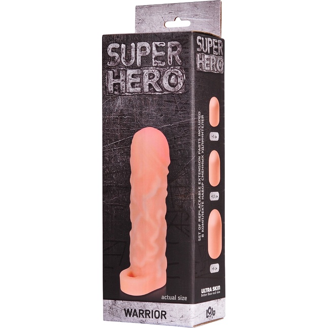 Фаллоудлинитель SUPER HERO Warrior - 16 см - Super Hero. Фотография 3.