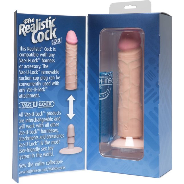 Фаллоимитатор-реалистик без мошонки на присоске - 21,8 см - The Realistic Cock. Фотография 3.
