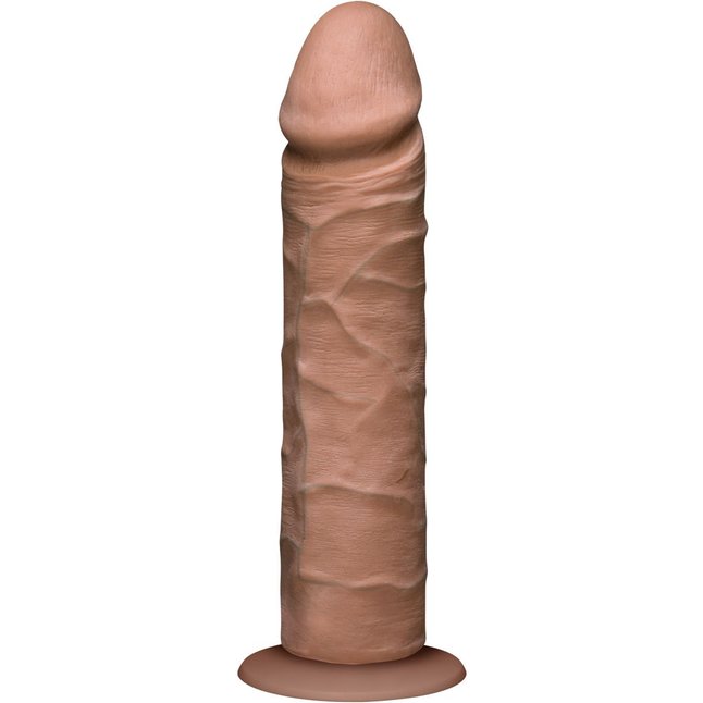 Большой коричневый дилдо на присоске - 21,8 см - The Realistic Cock