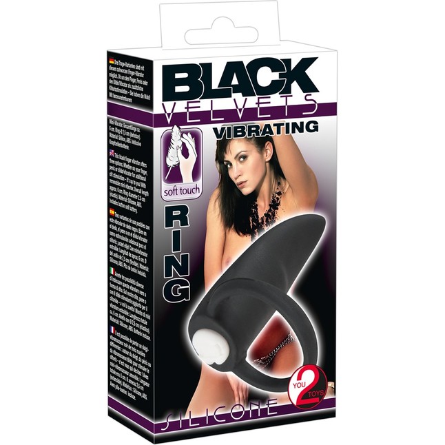 Чёрный вибратор на пальчик или пенис BLACK VELVETS - You2Toys. Фотография 9.