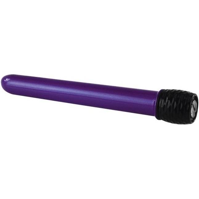 Фиолетовый классический тонкий вибратор - 14,5 см. Фотография 2.