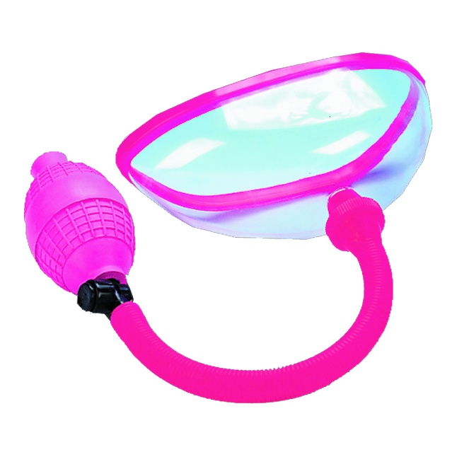 Прозрачная помпа с грушей для клитора и половых губ