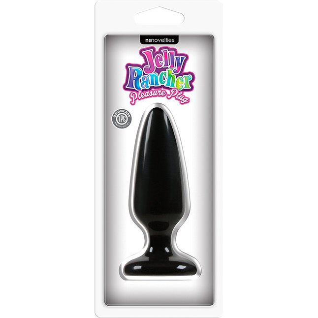 Средняя черная анальная пробка Jelly Rancher Pleasure Plug Medium - 12,7 см - Jelly Rancher