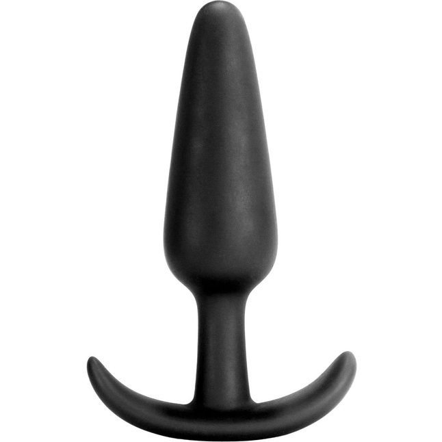 Чёрная анальная втулка The Cork Medium - 12,4 см - Shots Toys