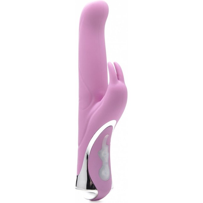 Розовый перезаряжаемый вибратор Rechargeable Rabbit Pink - 23,5 см - Shots Toys