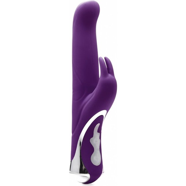 Фиолетовый перезаряжаемый вибратор Rechargeable Rabbit Purple - 23,5 см - Shots Toys